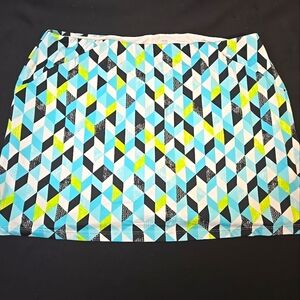 Size XL Tail White Label Skort. White Geometric Pull On with Pockets New